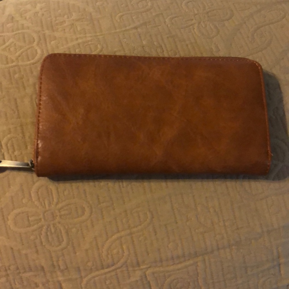 Brown leather material wallet